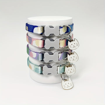 Adjustable Cat Collar with Bell & Pendant
