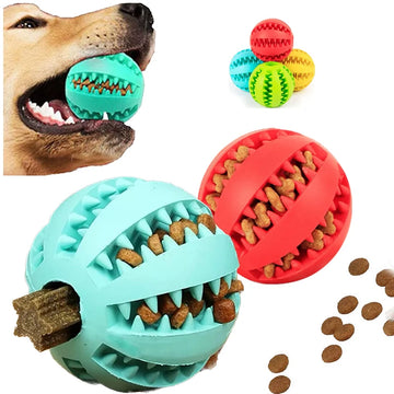 Interactive Rubber Chew Ball – Treat & Dental Toy