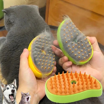3-in-1 Electric Steam Brush for Pet Grooming