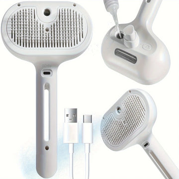 Pet Spray Hair Comb with Mist & Fur Remover